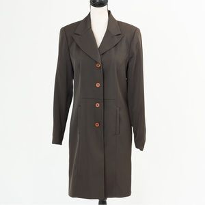 Longer length blazer jacket olive brown Mixit 8